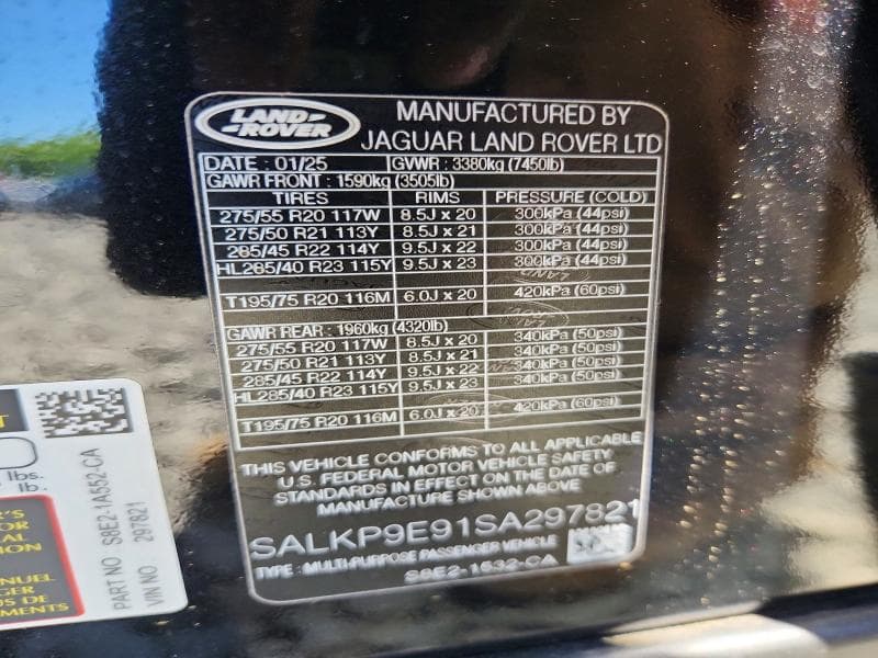 2025 LAND ROVER RANGE ROVER SE 12