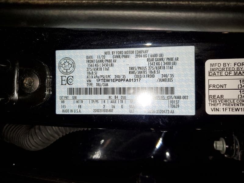 2023 FORD F150 SUPERCREW 12