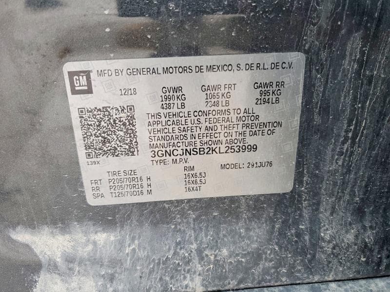 2019 CHEVROLET TRAX LS 12