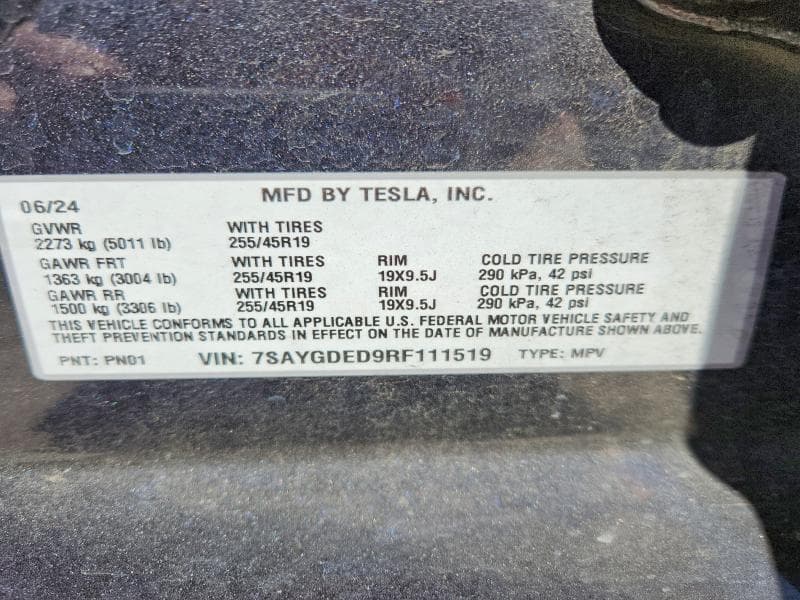 2024 TESLA MODEL Y 12