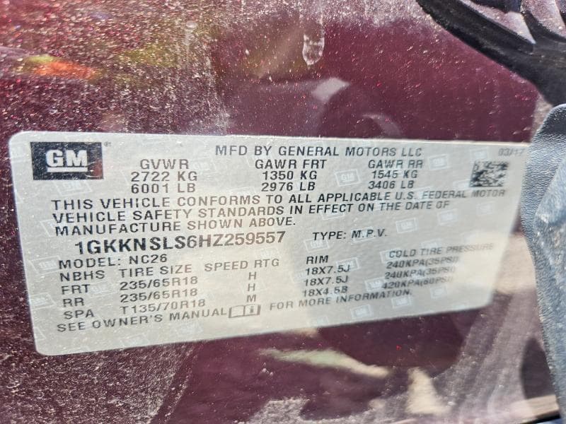 2017 GMC ACADIA SLE 13