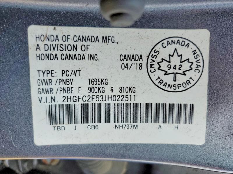 2018 HONDA CIVIC LX 13