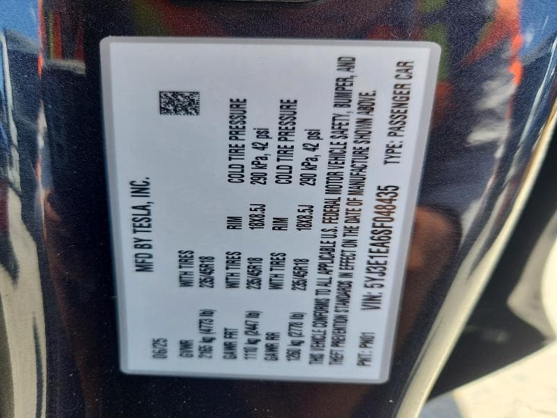 2025 TESLA MODEL 3 13