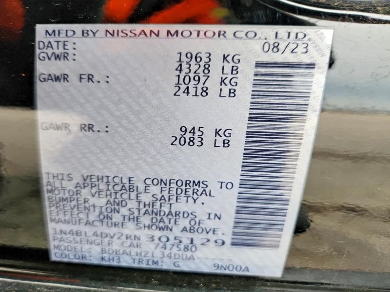 2024 NISSAN ALTIMA SV 13