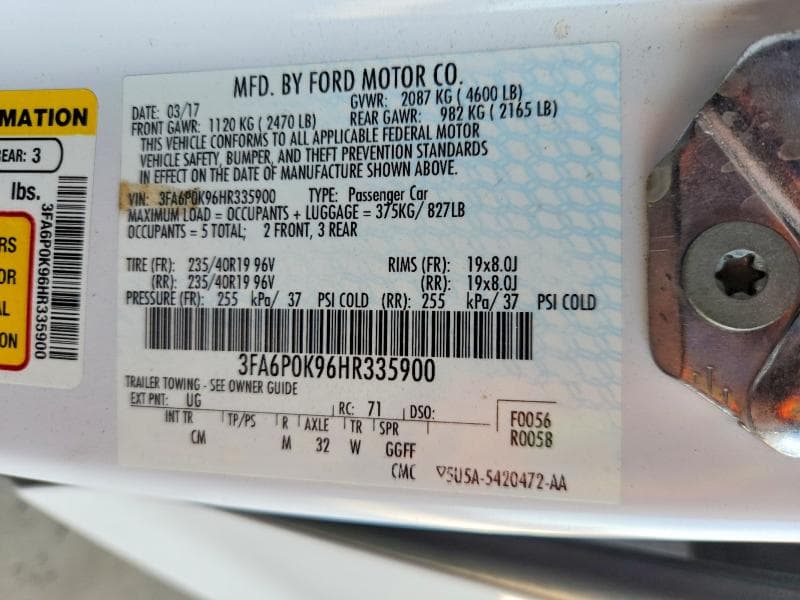 2017 FORD FUSION TITANIUM 13