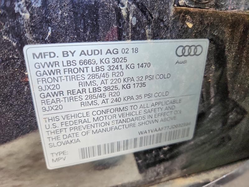 2018 AUDI Q7 PRESTIGE 12