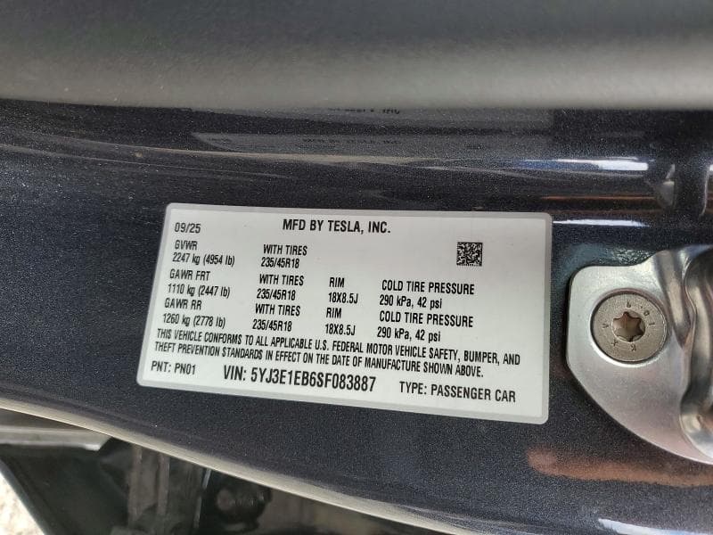 2025 TESLA MODEL 3 13