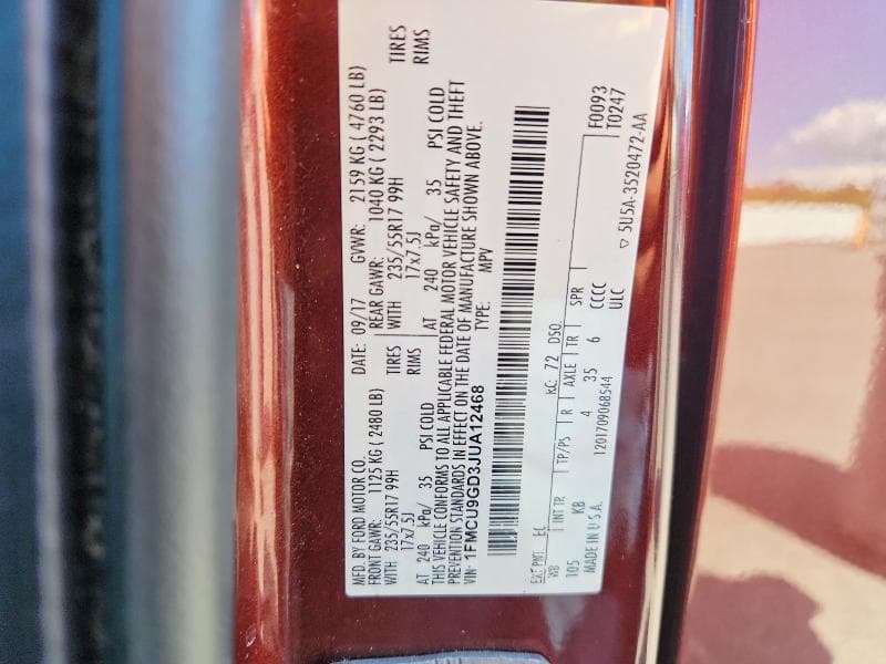 2018 FORD ESCAPE SE 13