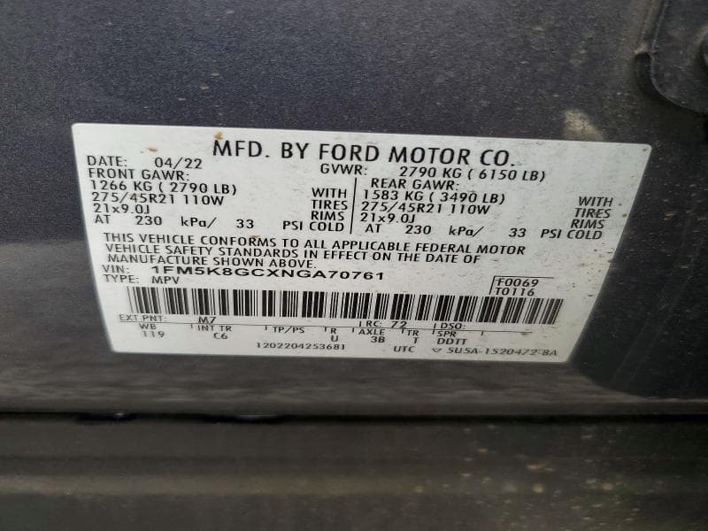 2022 FORD EXPLORER ST 13