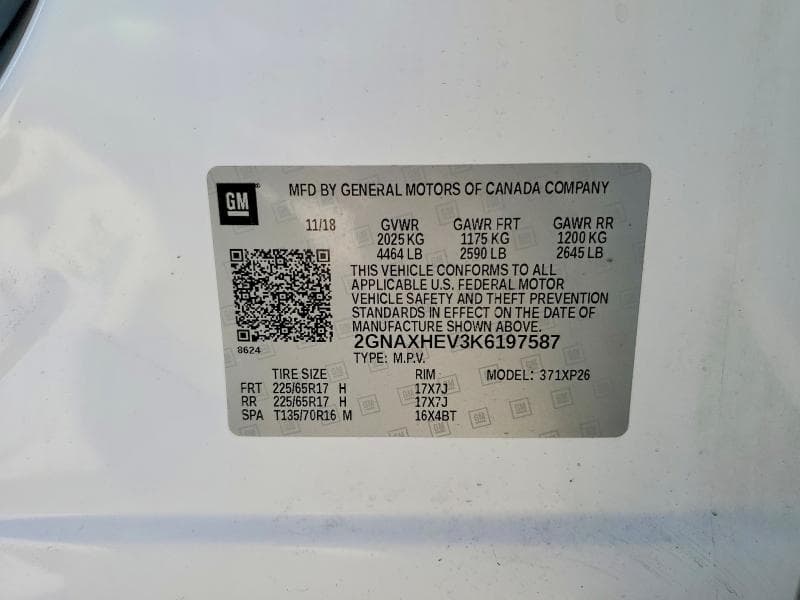 2019 CHEVROLET EQUINOX LS 13