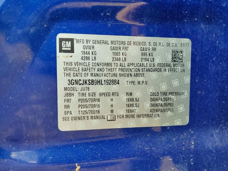 2017 CHEVROLET TRAX LS 12