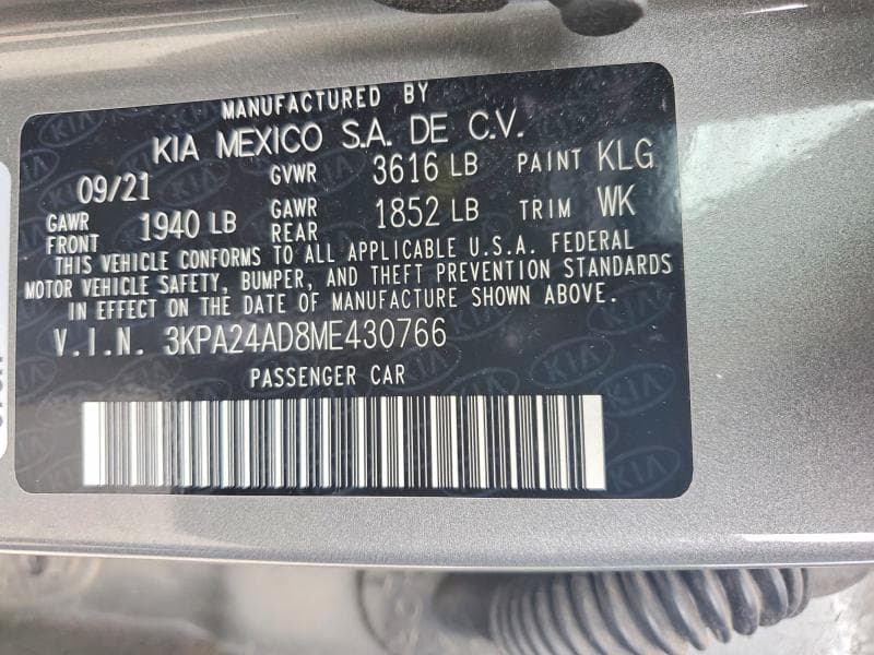 2021 KIA RIO S 12