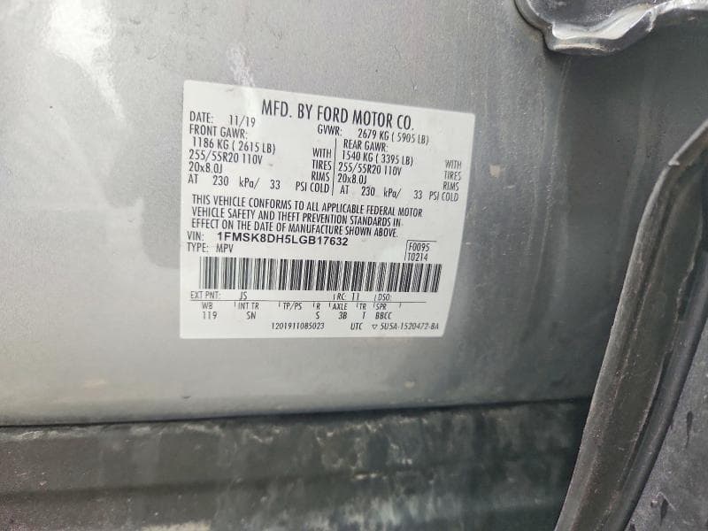 2020 FORD EXPLORER XLT 13