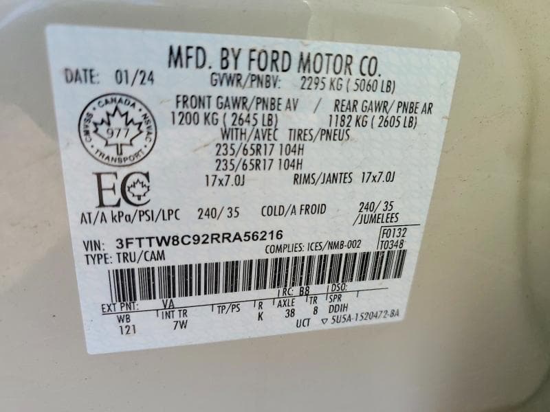 2024 FORD MAVERICK XLT TREMOR 12
