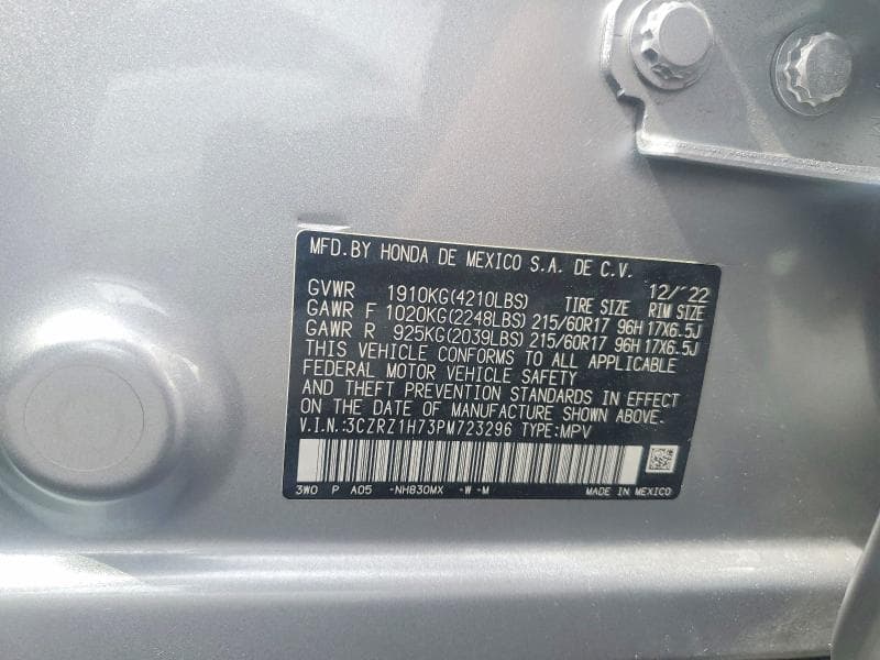 2023 HONDA HR-V EXL 12