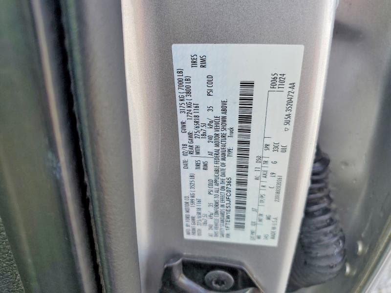 2018 FORD F150 SUPERCREW 12