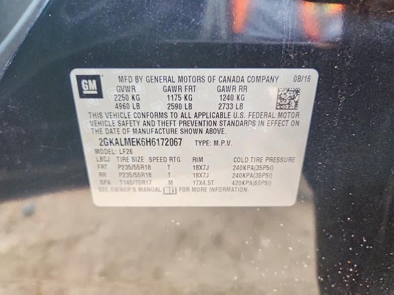 2017 GMC TERRAIN 12