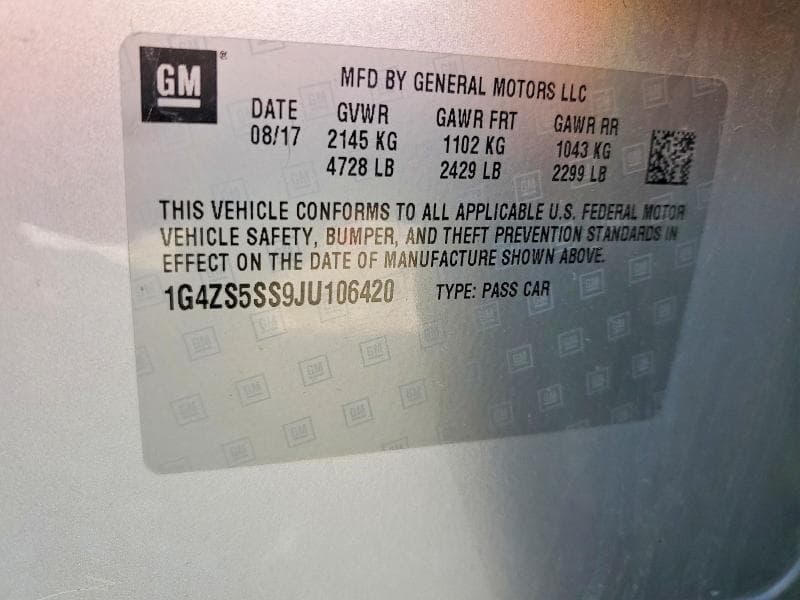 2018 BUICK LACROSSE PREMIUM 13