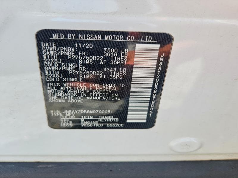 2021 NISSAN ARMADA PLATINUM 14