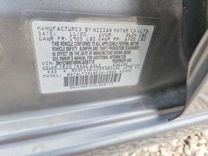 2021 NISSAN VERSA SV 12