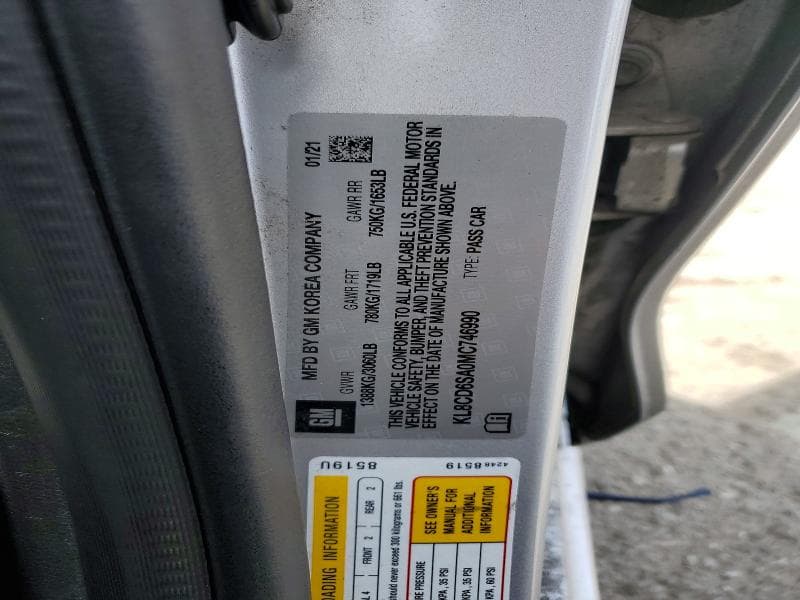 2021 CHEVROLET SPARK 1LT 12