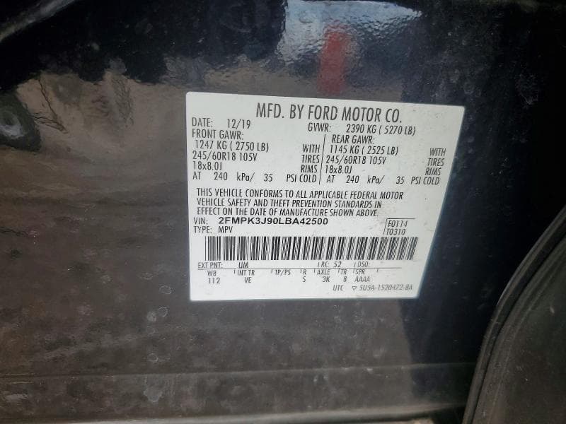 2020 FORD EDGE SEL 12