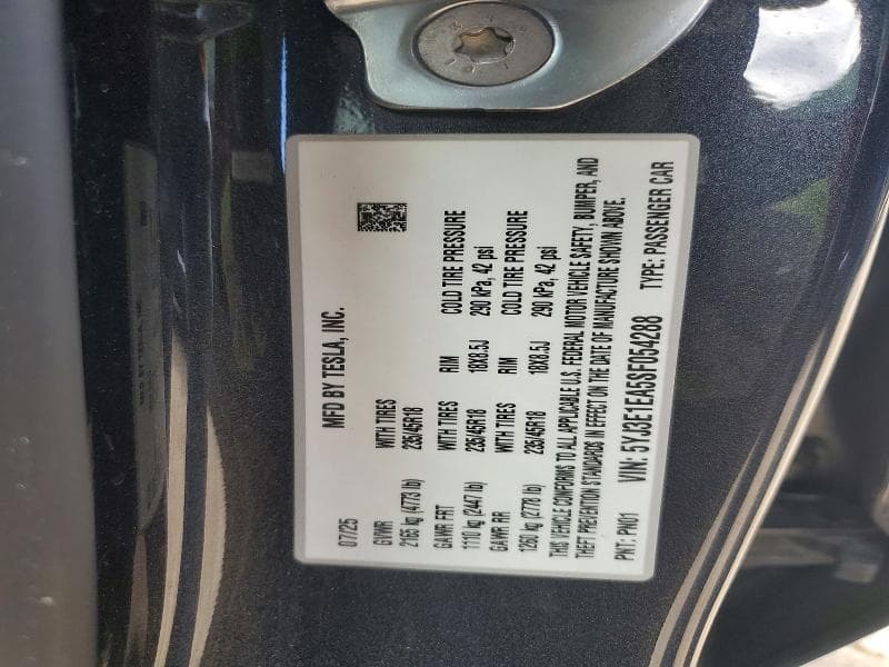 2025 TESLA MODEL 3 13