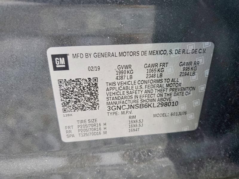 2019 CHEVROLET TRAX LS 12