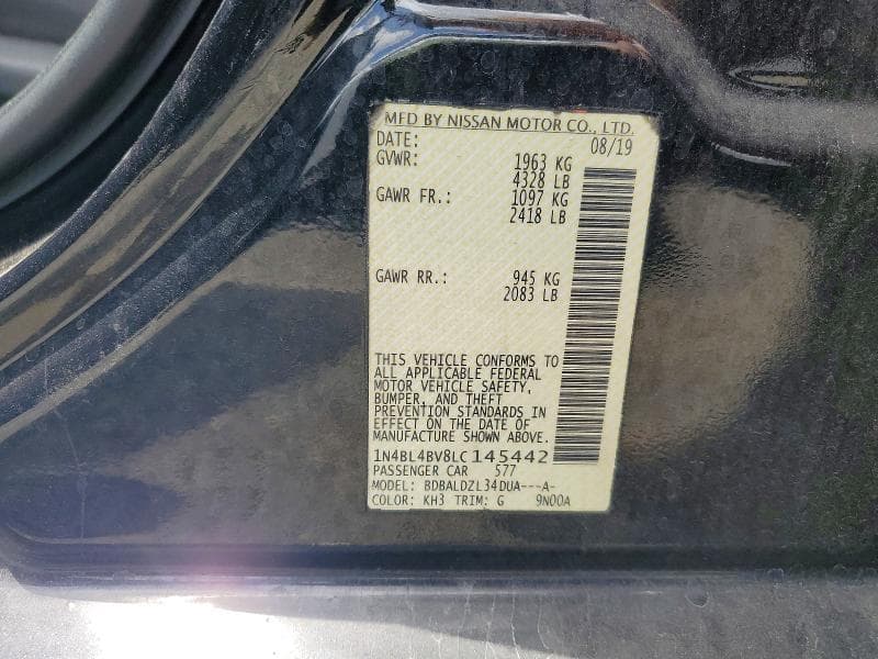 2020 NISSAN ALTIMA S 13