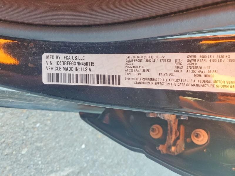 2022 RAM 1500 12