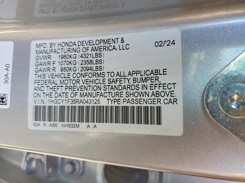 2024 HONDA ACCORD EX 12