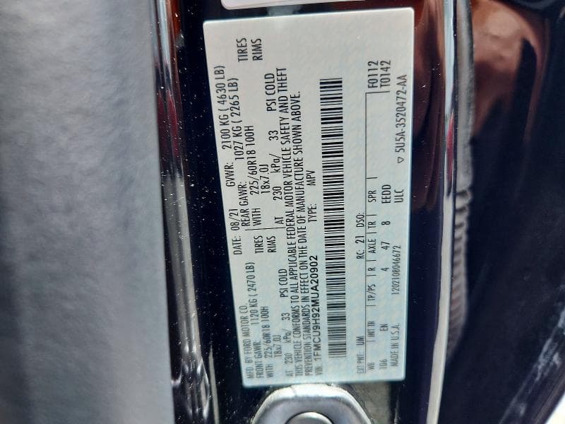 2021 FORD ESCAPE SEL 13