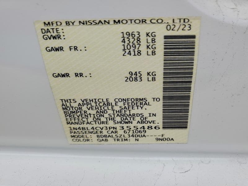 2023 NISSAN ALTIMA SR 12