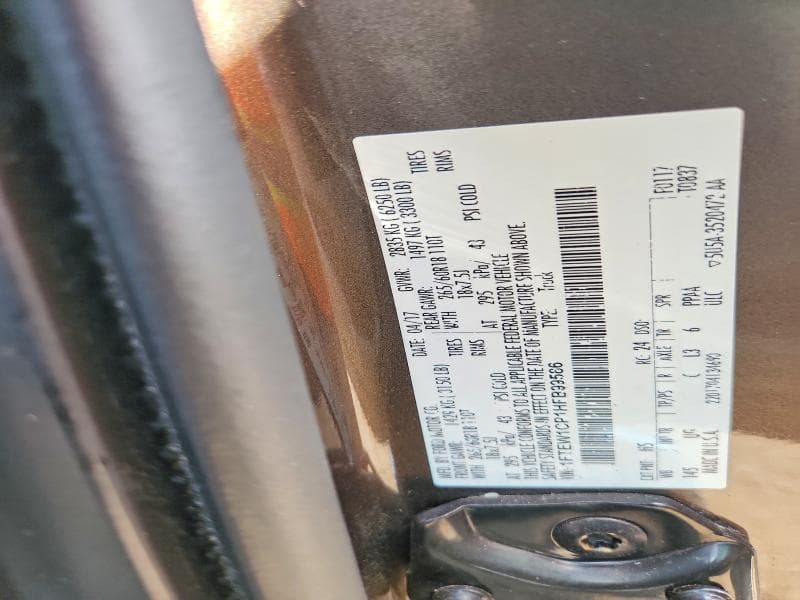 2017 FORD F150 SUPERCREW 12