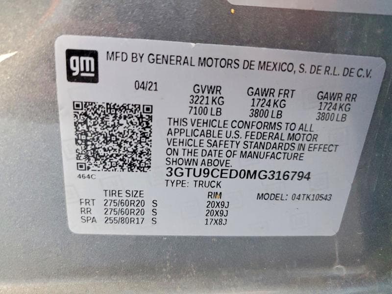 2021 GMC SIERRA 1500 13