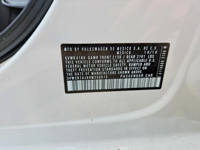 2017 VOLKSWAGEN JETTA S 12