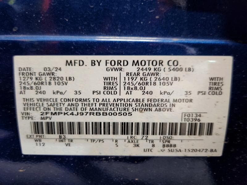 2024 FORD EDGE SEL 12
