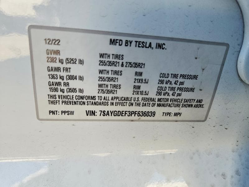 2023 TESLA MODEL Y 12