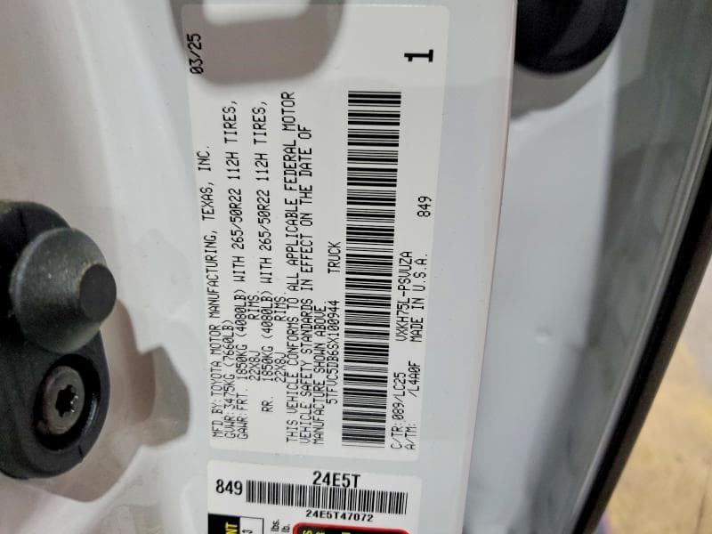 2025 TOYOTA TUNDRA CREWMAX CAPSTONE 12
