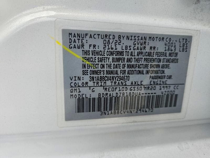 2022 NISSAN SENTRA SV 12