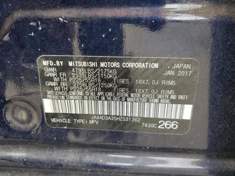 2017 MITSUBISHI OUTLANDER SE 12