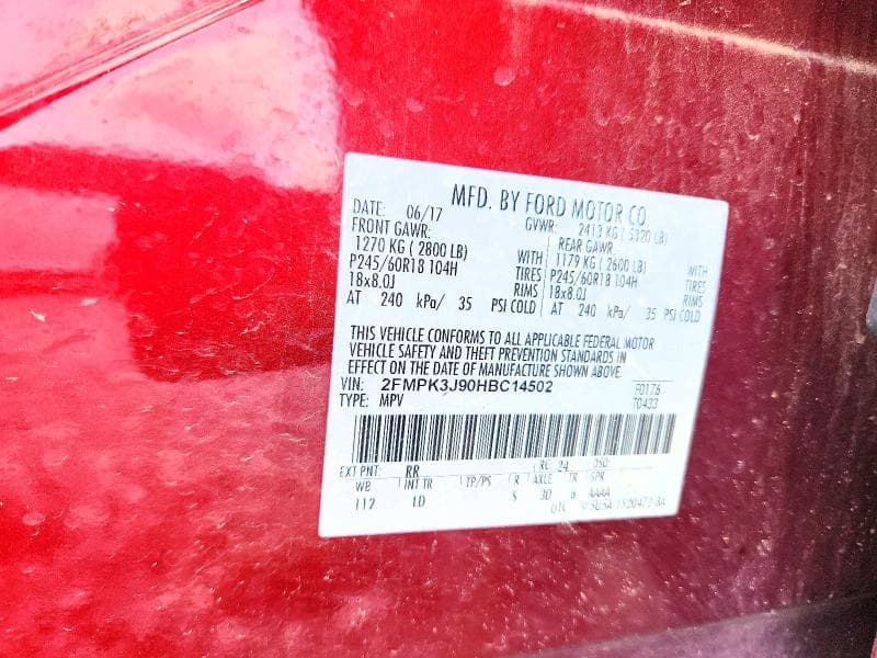2017 FORD EDGE SEL 13