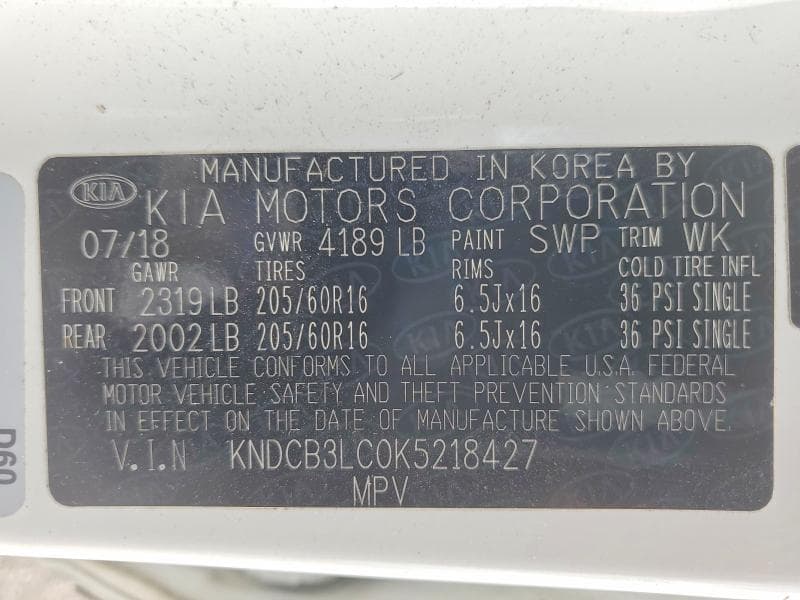 2019 KIA NIRO LX 13