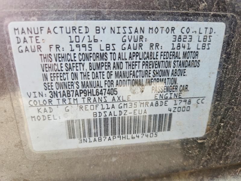 2017 NISSAN SENTRA SV 13