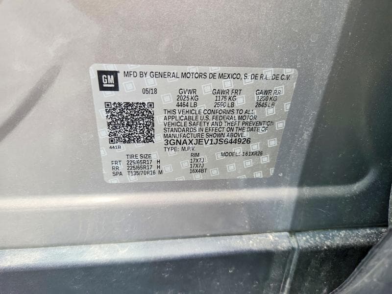 2018 CHEVROLET EQUINOX LT 13