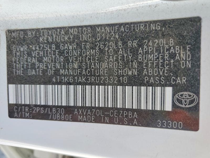 2024 TOYOTA CAMRY XSE 13