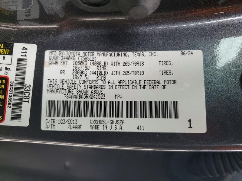 2024 TOYOTA SEQUOIA SR5 13