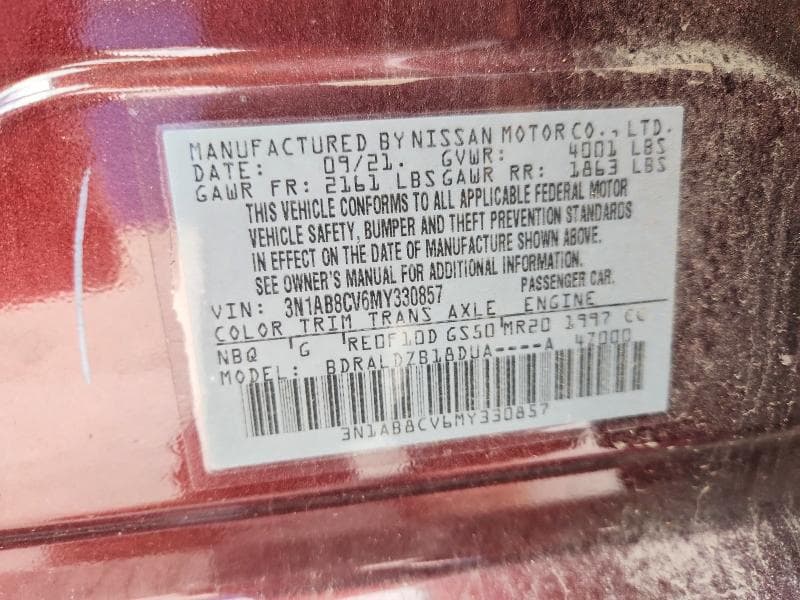 2021 NISSAN SENTRA SV 12