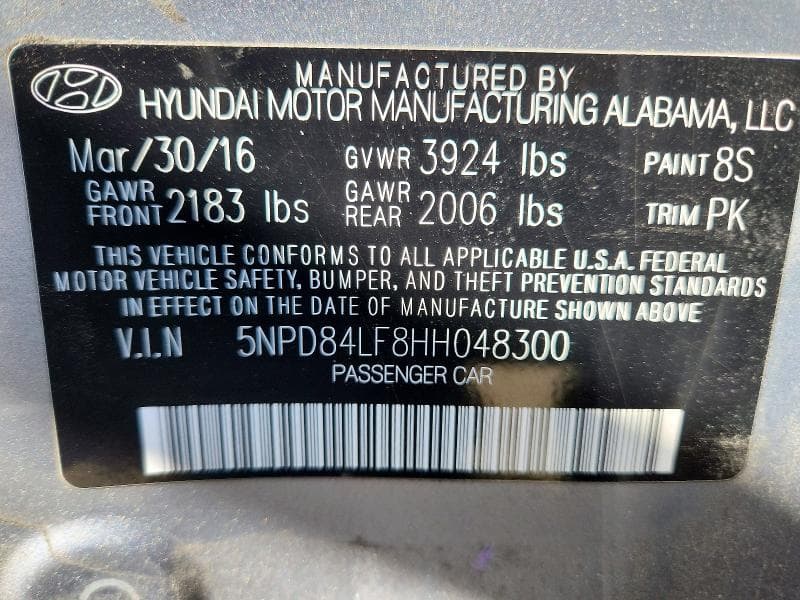 2017 HYUNDAI ELANTRA SE 12