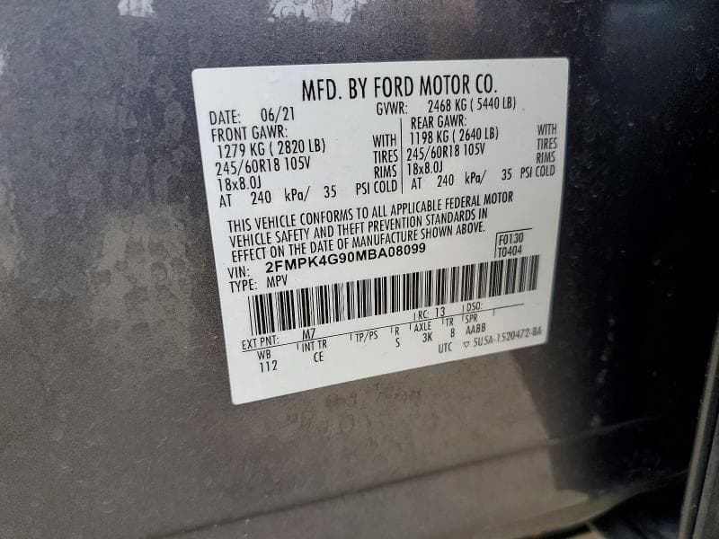 2021 FORD EDGE SE 13